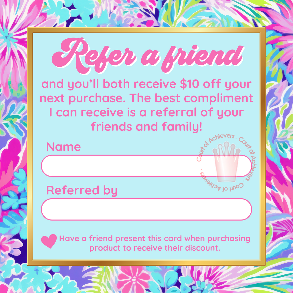 $10 Referral Chat Card