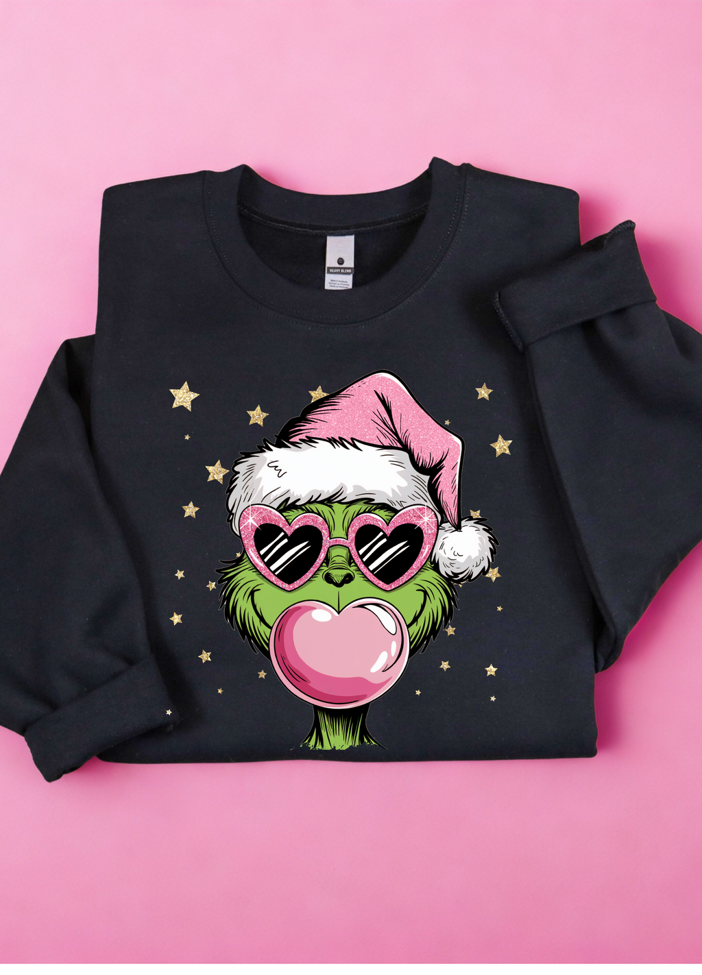 Bubble Gum Grinch Fleece Sweatshirt