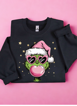 Bubble Gum Grinch Fleece Sweatshirt