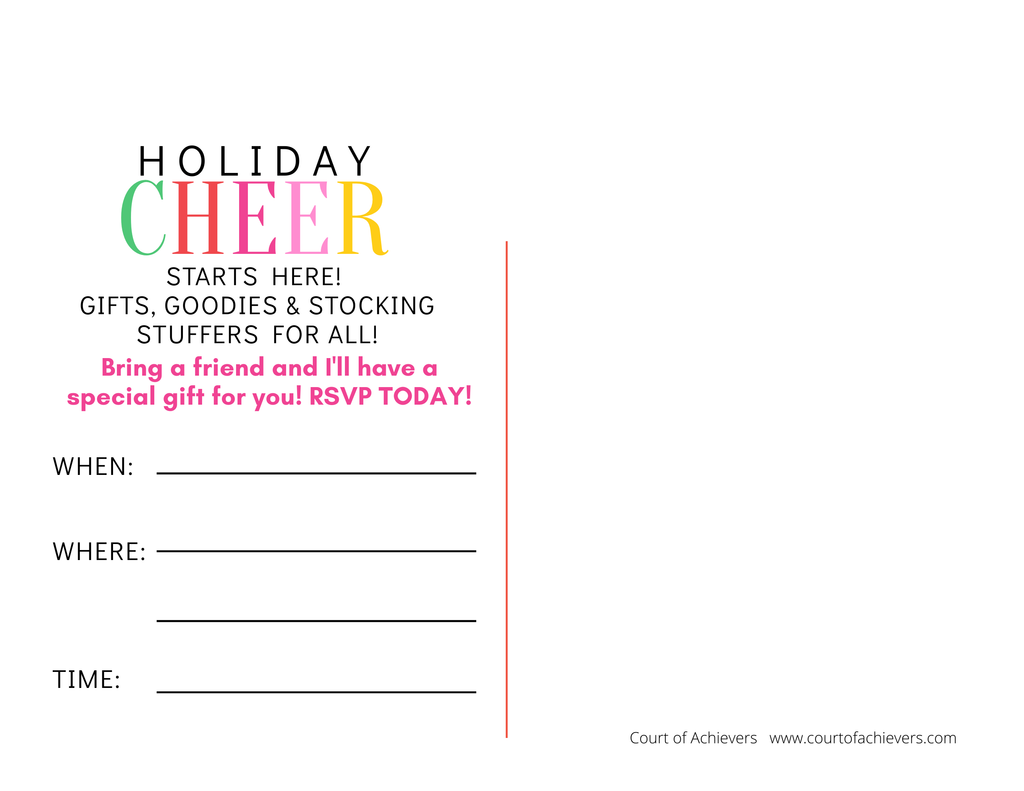 Merry and Bright Open House Postcard