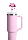 Pink Car Straw Topper