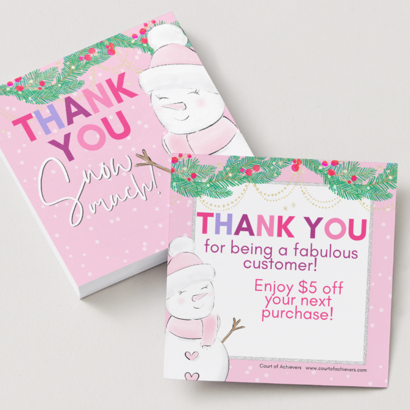 Snowy Thanks Chat Card