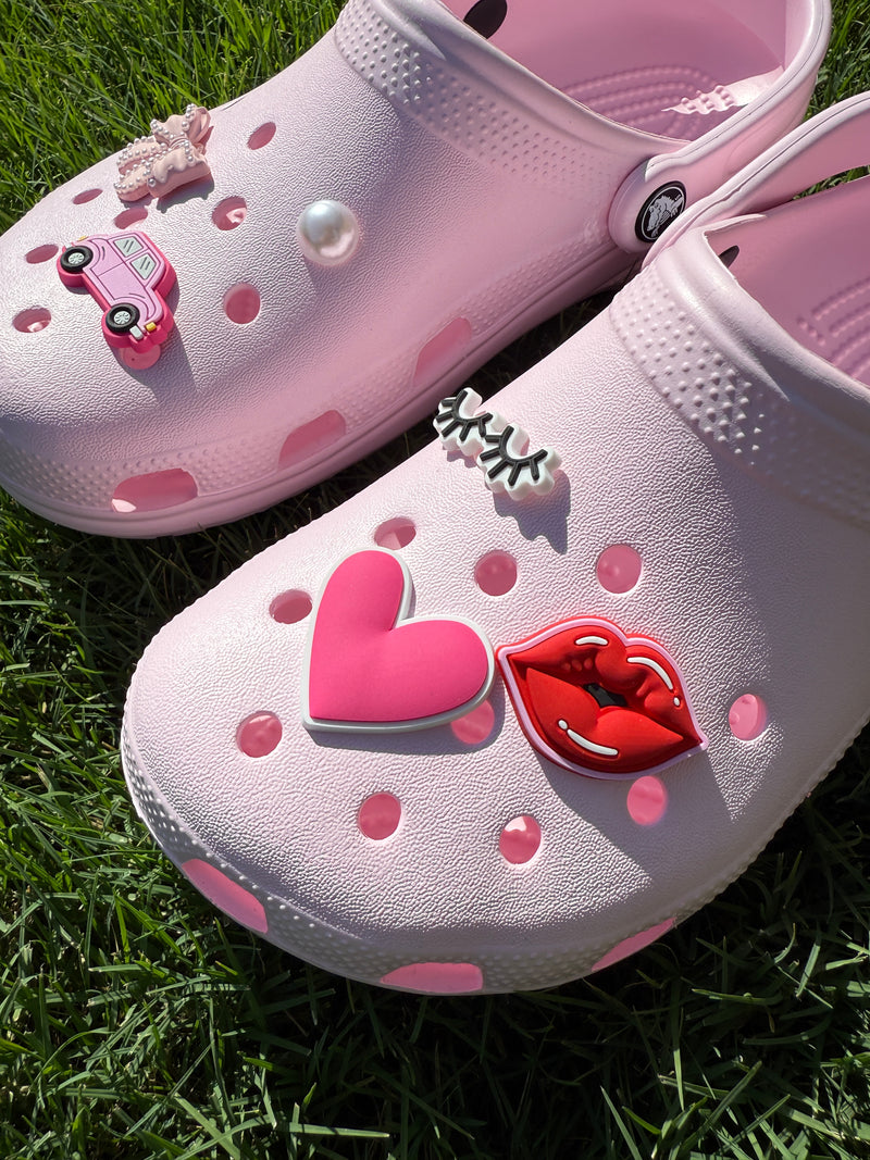 Pink Power Croc Charms