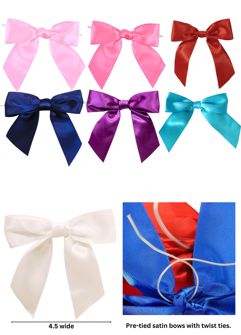 Satin Twist Tie Bows