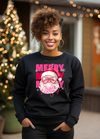 Bubble Gum Santa Fleece Sweatshirt