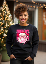 Bubble Gum Santa Fleece Sweatshirt