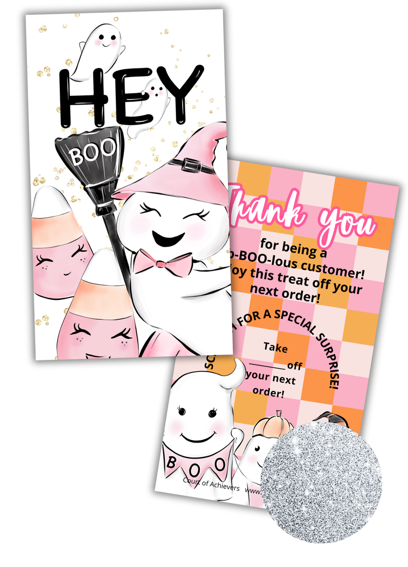 Hey Boo Scratch Off Cards