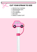 Pink Car Straw Topper