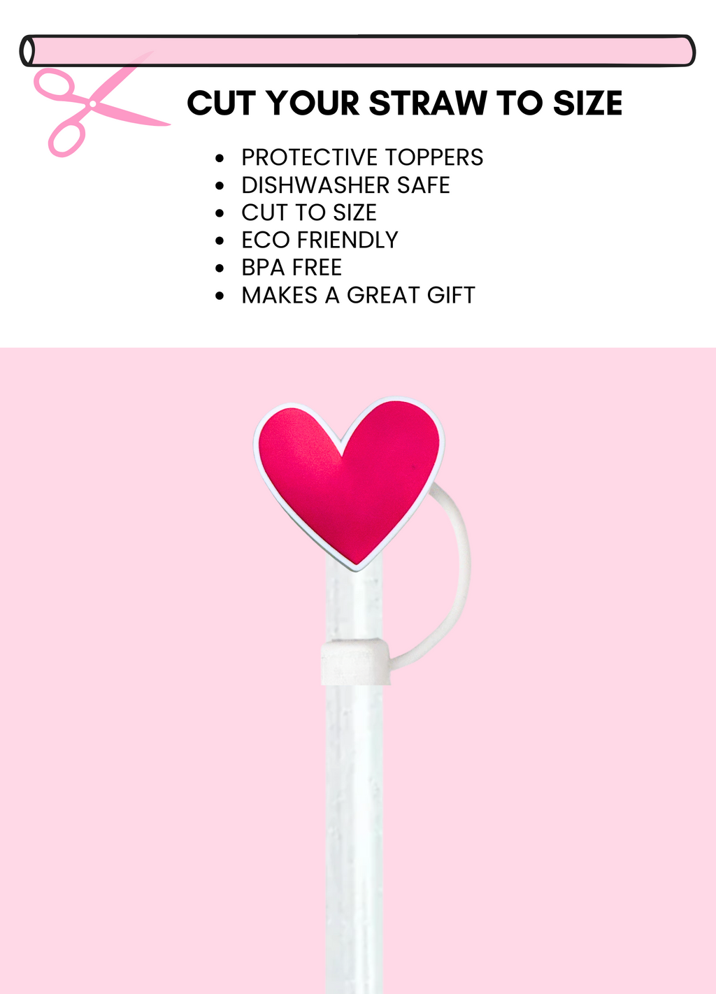 Heart Straw Straw Topper