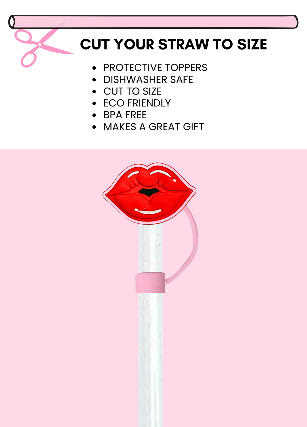 Smooch Lips Straw Topper