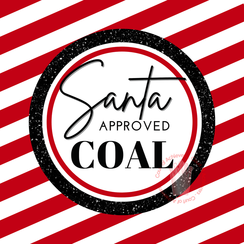 Santa's Coal Chat Card