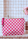 Set of 10 Checkered Zipper Bags