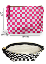 Set of 10 Checkered Zipper Bags