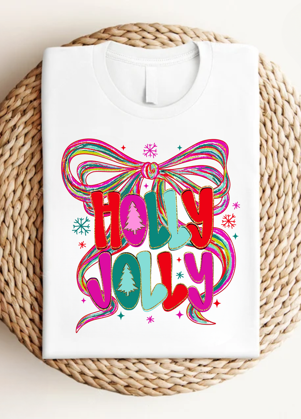 Holly Jolly White Tee