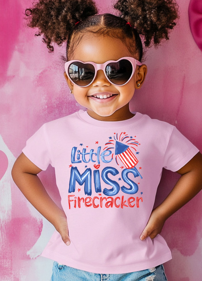 Little Miss Firecracker Kids Tee