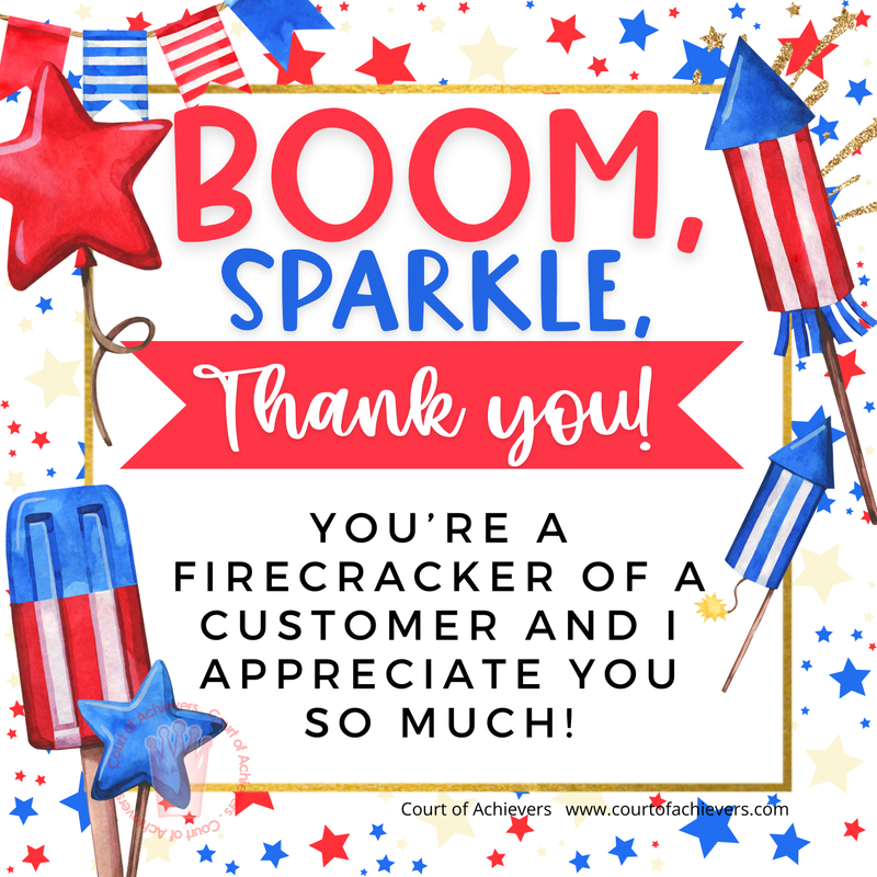 Red, White and Woo-hoo Chat Card