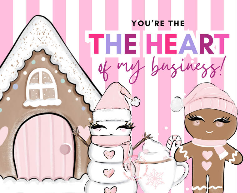 Holiday Heart of my Business Postcard