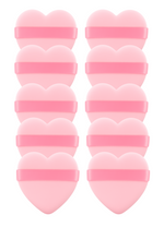 10 Heart Velour Puffs