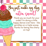 Here's the Scoop Chat Card