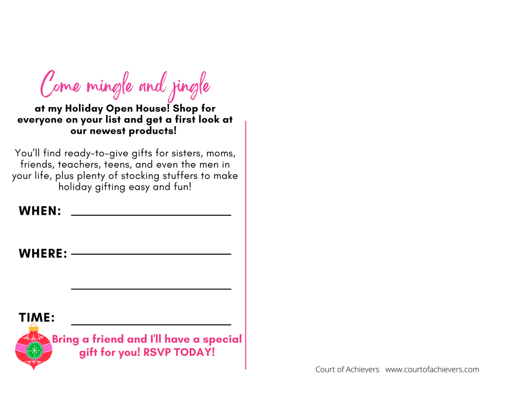 Pink Express Open House Postcard