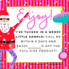 Holiday Sample & Save Chat Card