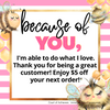 Bee-cause of you Chat Card