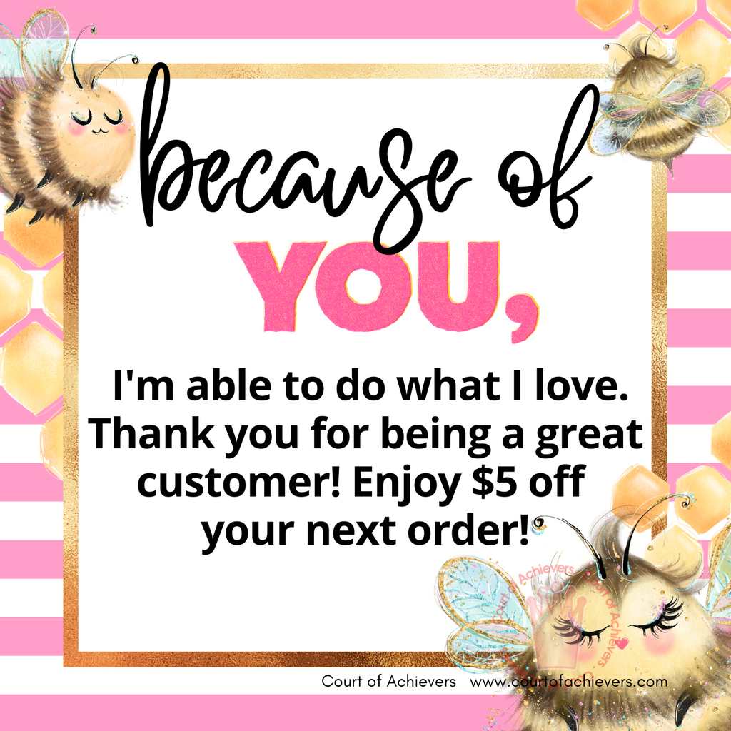 Bee-cause of you Chat Card
