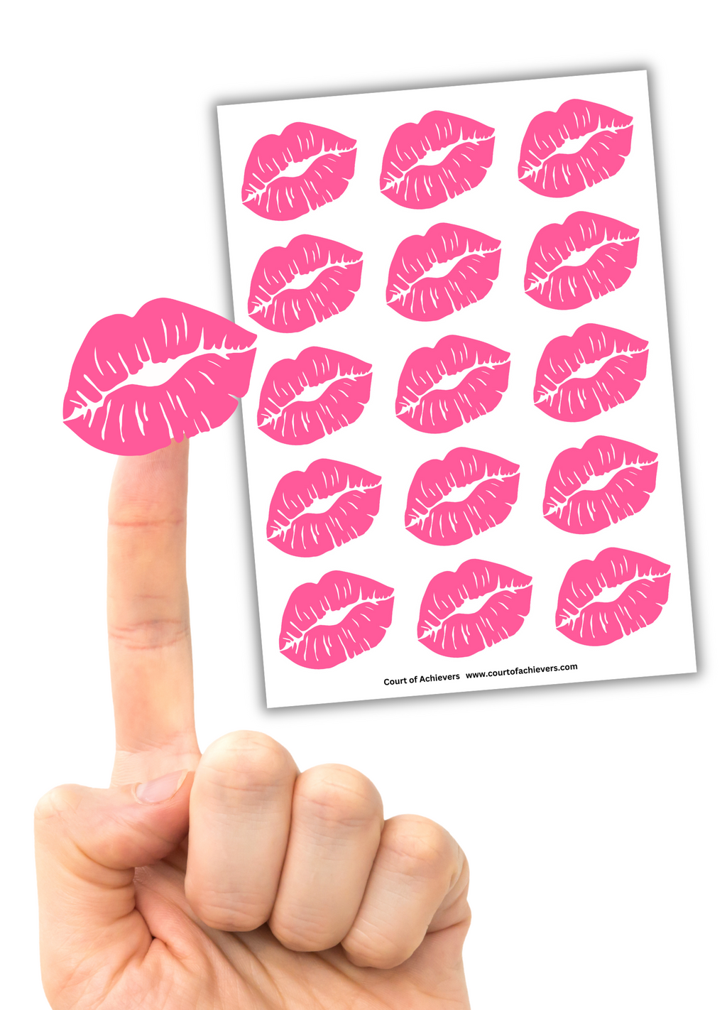 Kisses Shaped Sticker Set