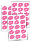 Kisses Shaped Sticker Set
