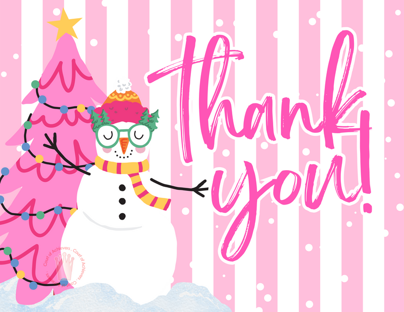 Winterland Thanks Postcard