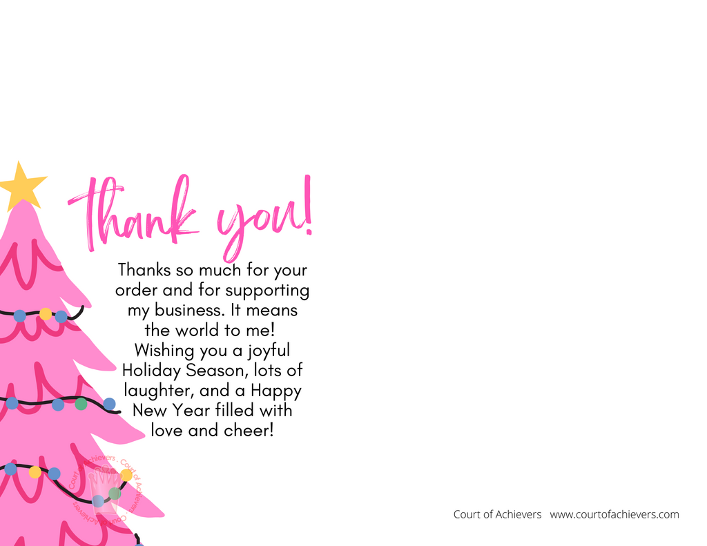 Winterland Thanks Postcard