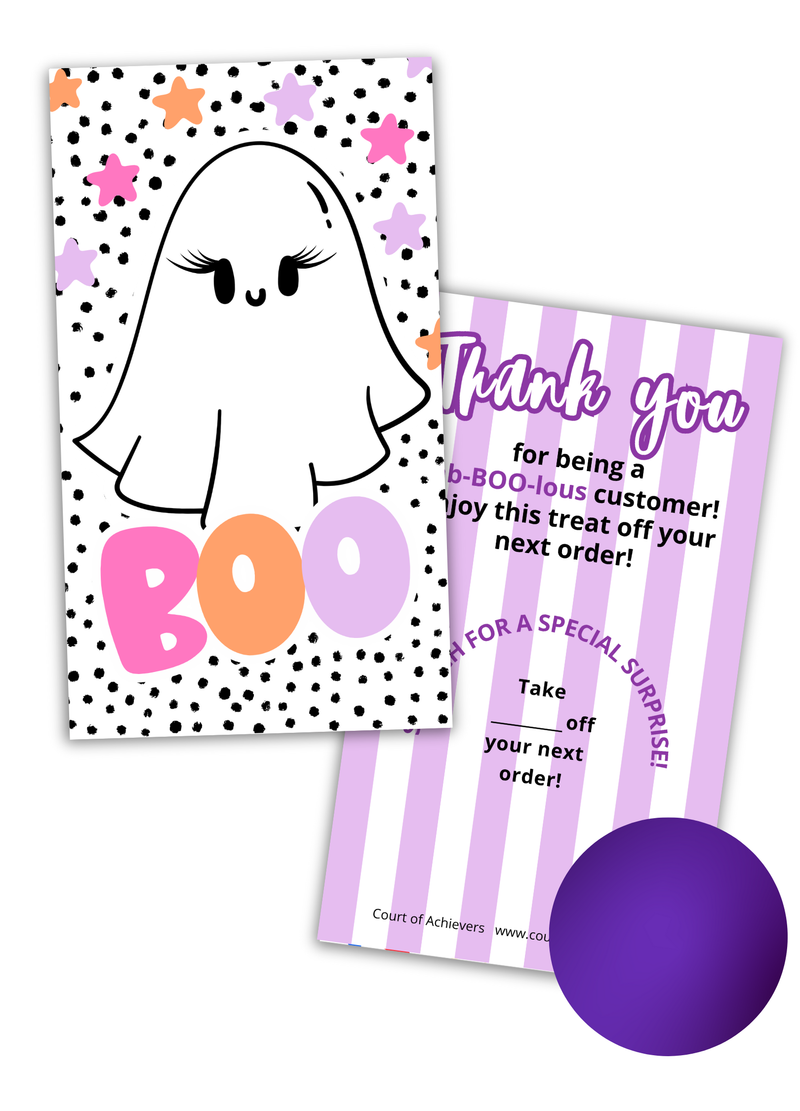 Mystery Boo Scratch Off Cards
