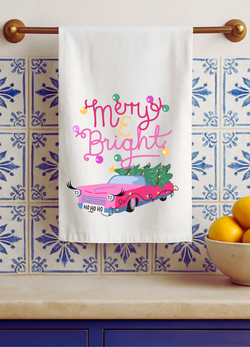 Merry & Bright Tea Towel