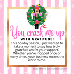 Crackin' with Gratitude Chat Card