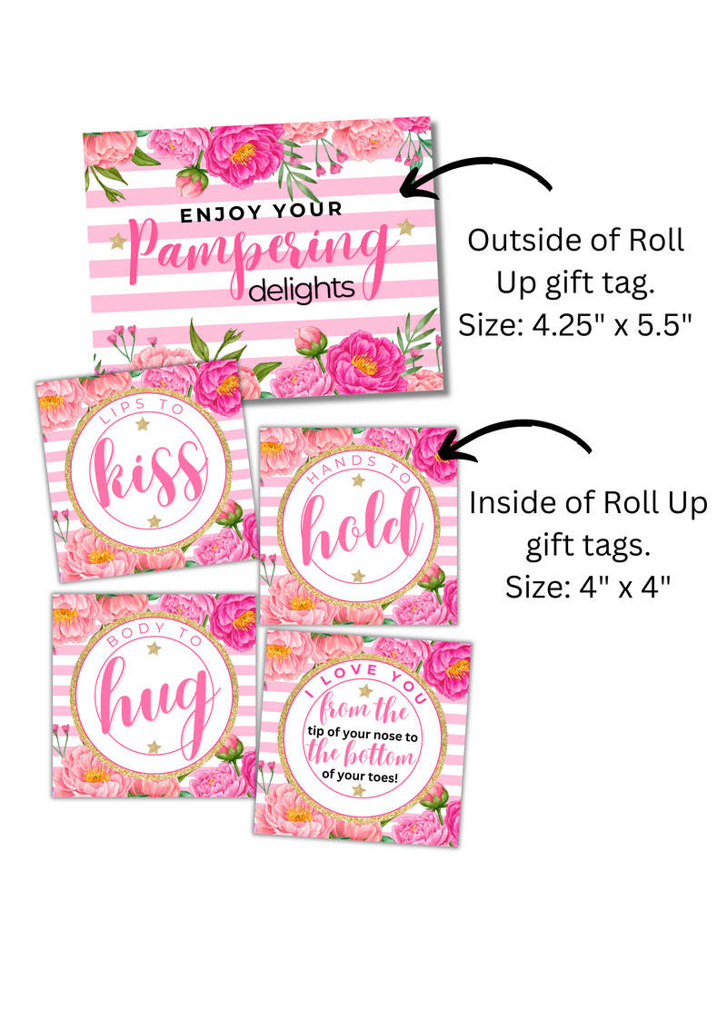 Pampering Delight Roll-Up Tags