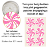Pink Shea Creme Peppermint Stickers