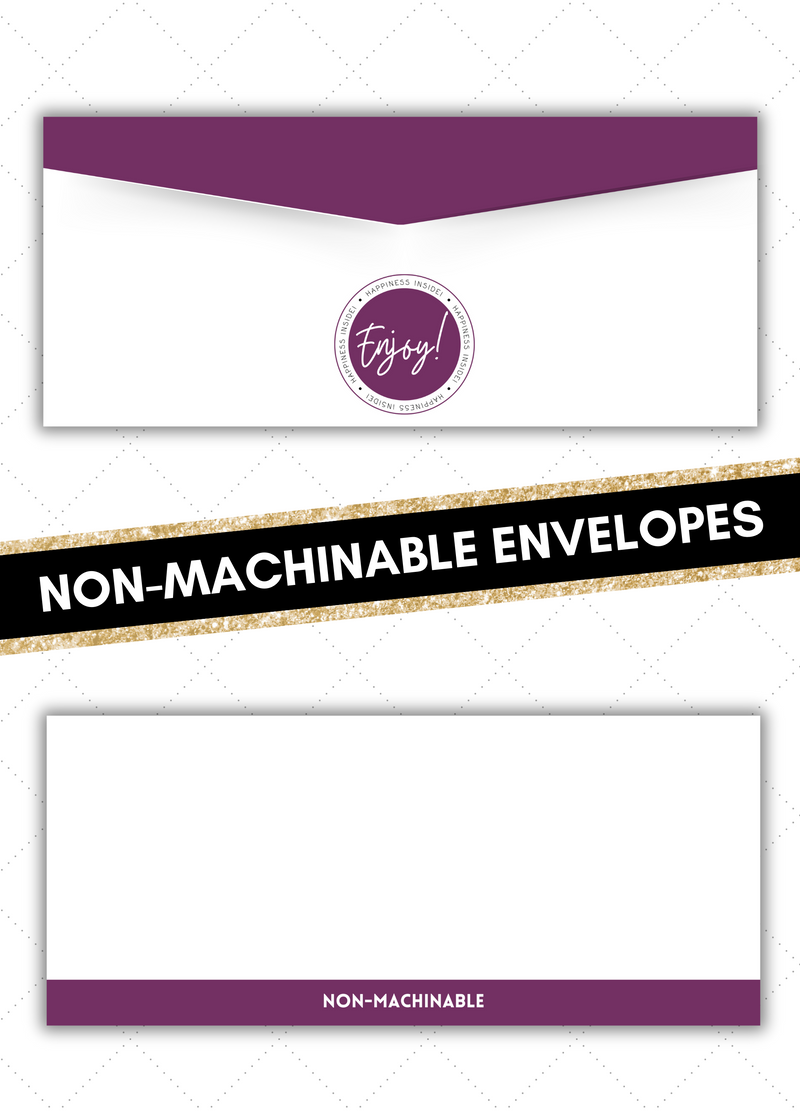 Plum Non-Machinable Envelopes