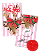 Lady Rudolph Scratch Off Cards