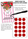 Lady Rudolph Scratch Off Cards
