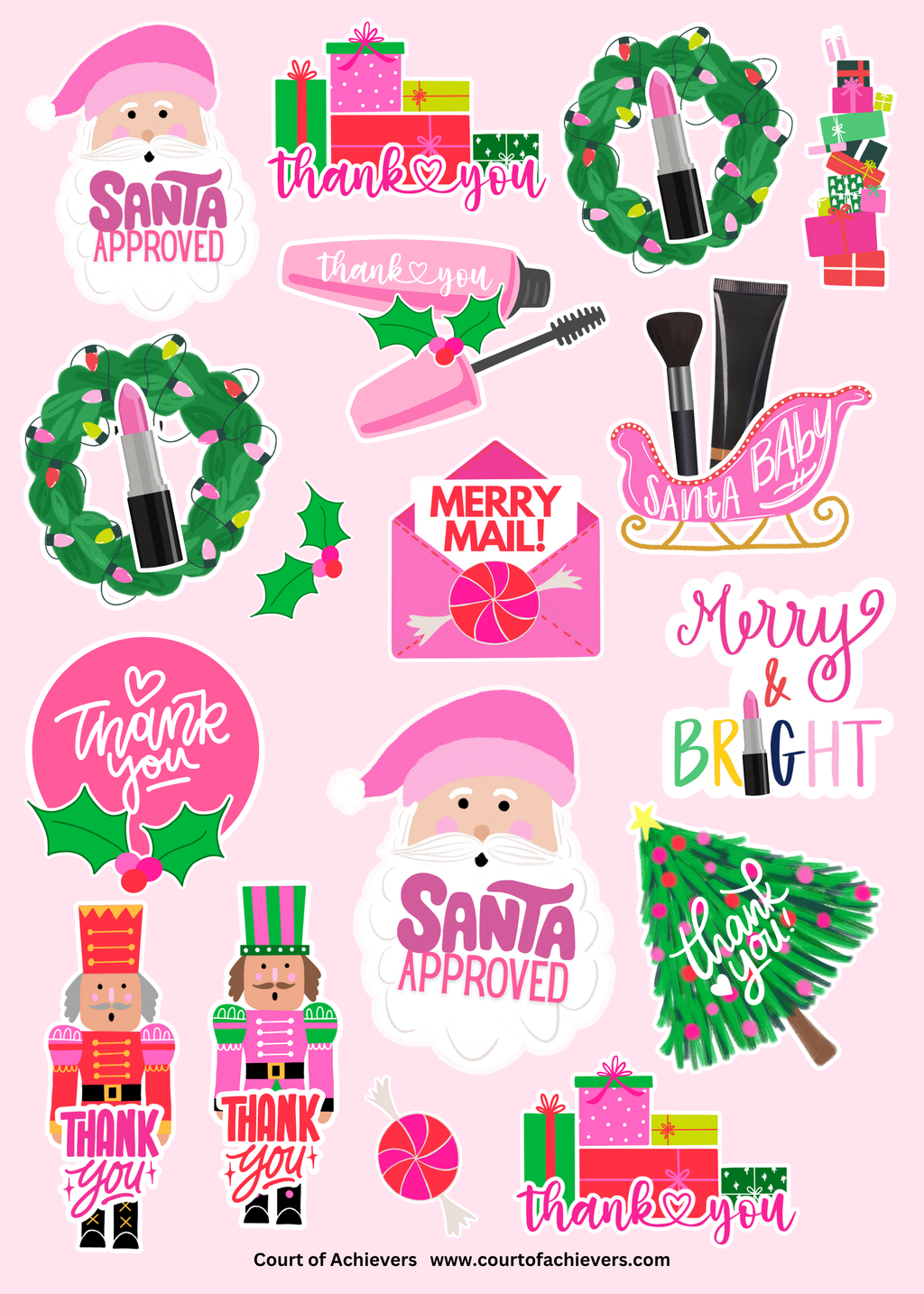 Santa Approved Sticker Sheets