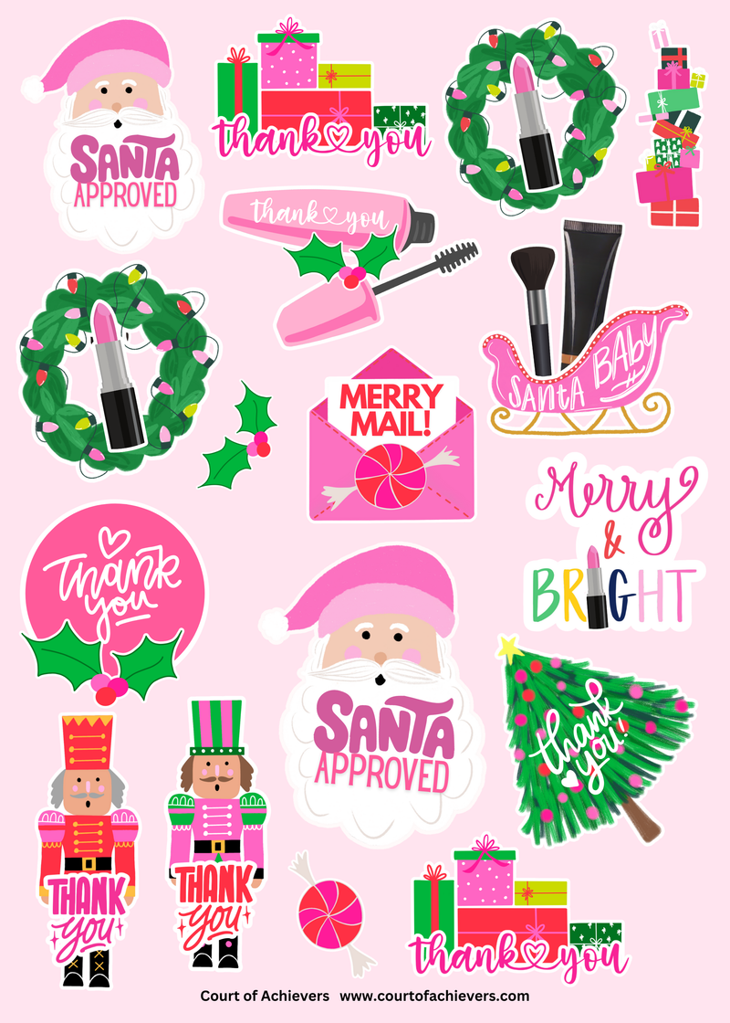 Santa Approved Sticker Sheets – Court of Achievers