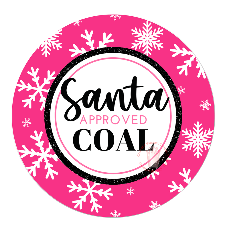 Santa Approved Coal Sticker