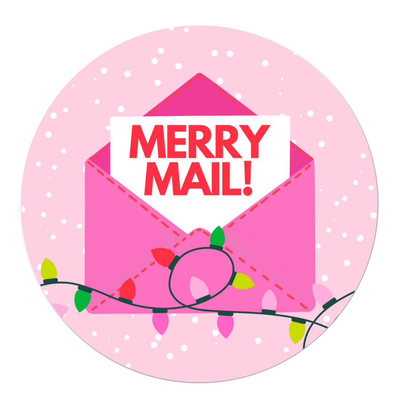 Merry Mail Sticker