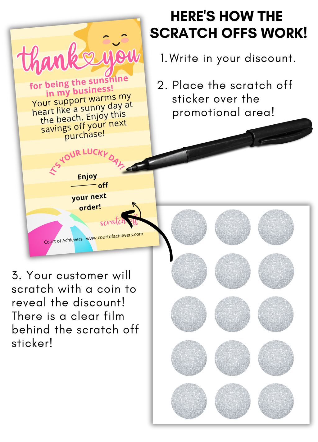 Hey Sunshine Scratch Off Cards