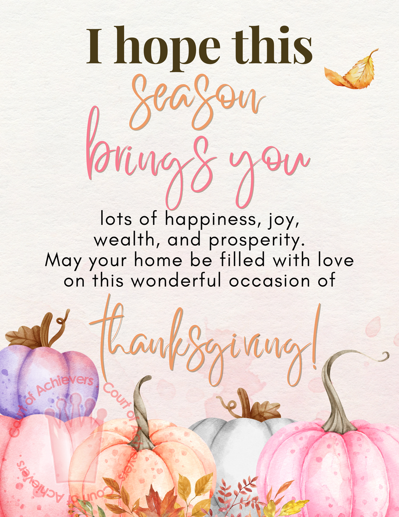 Thanksgiving Blessings Postcard