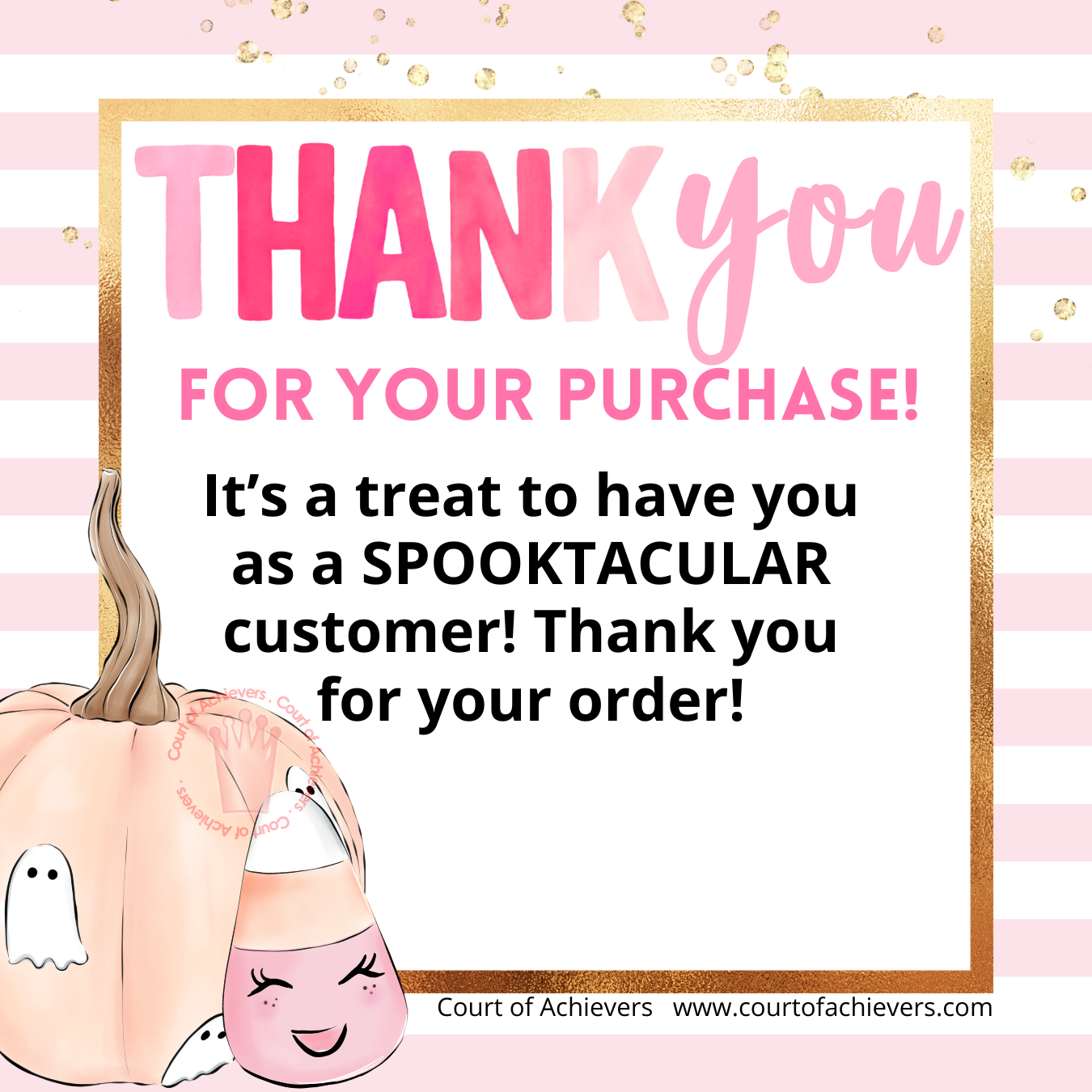 Thank you Boo Chat Card – Court of Achievers