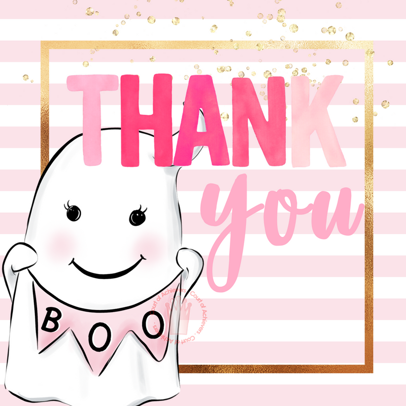 Thank you Boo Chat Card – Court of Achievers