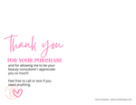 Thank You Glitter Postcard