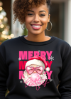 Bubble Gum Santa Fleece Sweatshirt