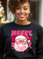 Bubble Gum Santa Fleece Sweatshirt